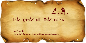 Légrádi Mónika névjegykártya